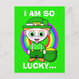 Cartão Postal Dia Personalizado de São Patrício, Lucky Leprechau