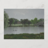 Dia Rainy no Lago Postcard