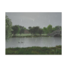 Dia Rainy no Lago Postcard