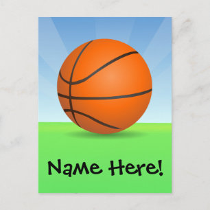 Cartão Postal Dia Sunny de Basquete Esportivo Personalizado