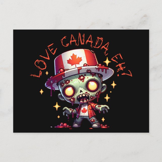 Cartão Postal Dia Zombie Canadá (Frente)