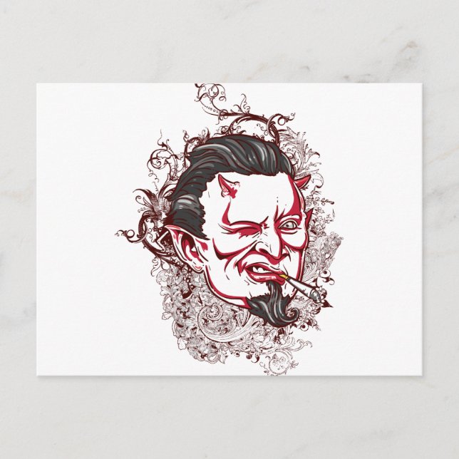 Cartão Postal Diabo Fumante (Frente)