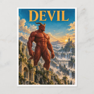 Cartão Postal Diabo, Monstro da Fantasia Gótica