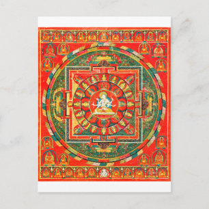 Cartão Postal Diagrama Cósmico de Mandala para a Meditação