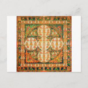 Cartão Postal Diagrama Cósmico Mandala para Meditação