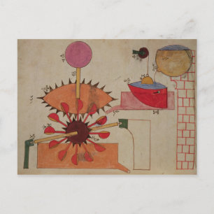 Cartão Postal Diagrama de um sistema de bombagem de água para u