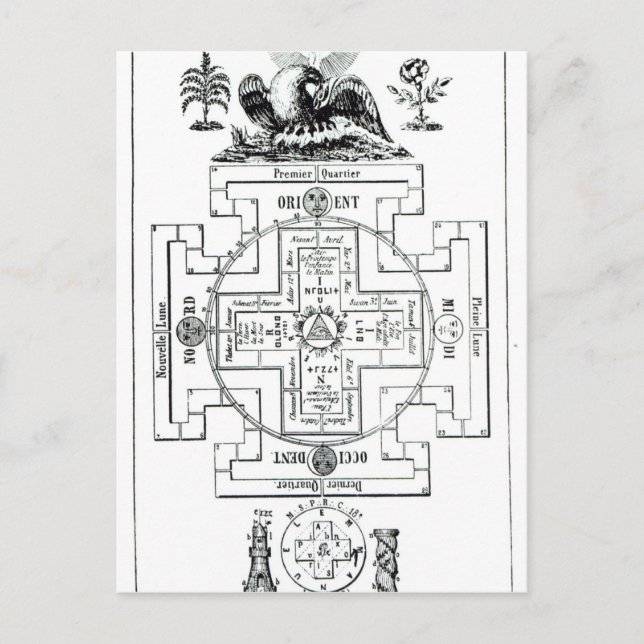 Cartão Postal Diagrama Mystical de Solomon (Frente)