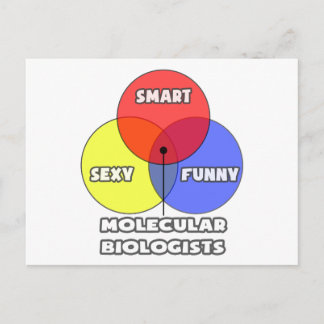 Cartão Postal Diagrama Venn.. Biólogos Moleculares