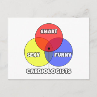 Cartão Postal Diagrama Venn.. Cardiologistas