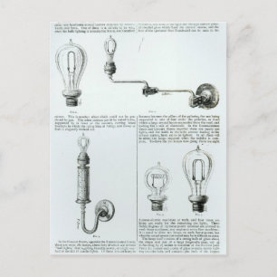 Cartão Postal Diagramas de lâmpadas e seus suportes