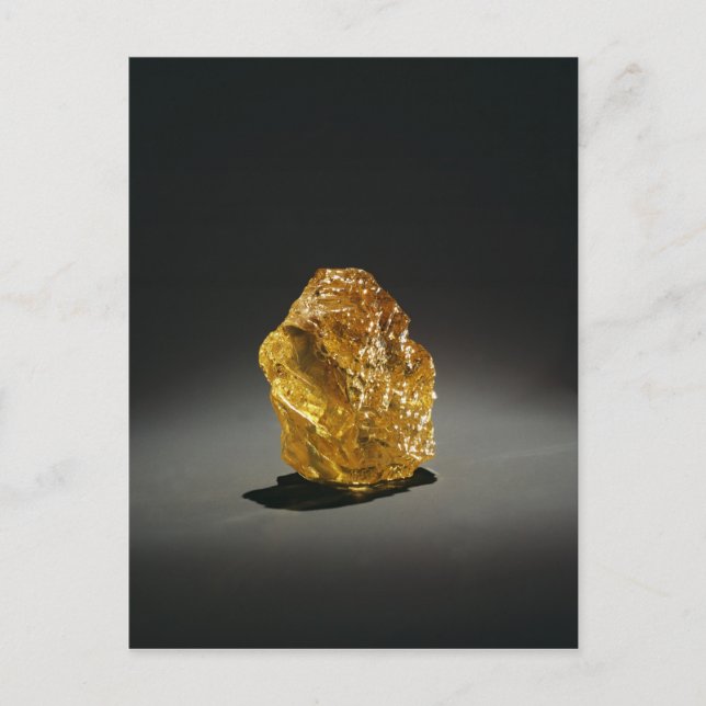 Cartão Postal Diamante amarelo em bruto (Frente)