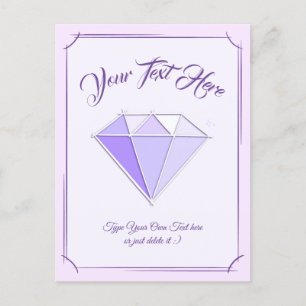 Cartão Postal Diamante. Joias. 60 Anos de Casamento