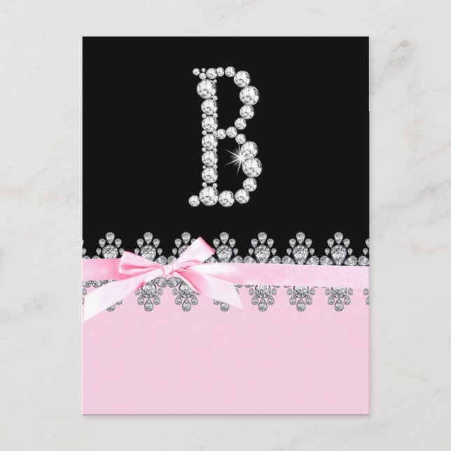 Cartão Postal Diamond Delilah Inicial: B (Frente)