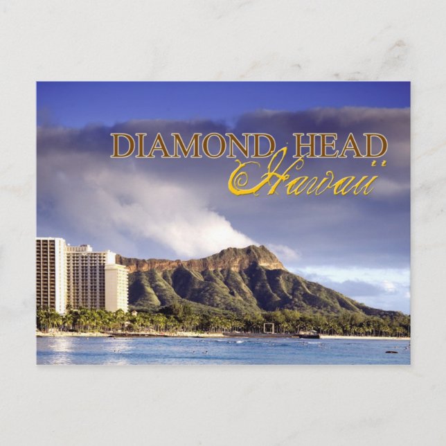 Cartão Postal Diamond Head, Honolulu, Havaí (Frente)