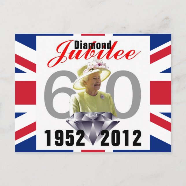 Cartão postal Diamond Jubilee 1952-2012 (Frente)