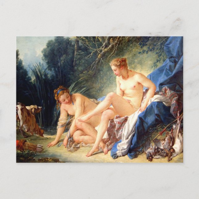 Cartão Postal Diana Saindo De Seu Banho (Frente)