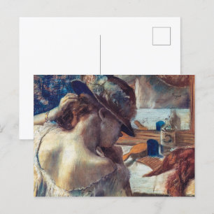 Cartão Postal Diante do Espelho Edgar Degas