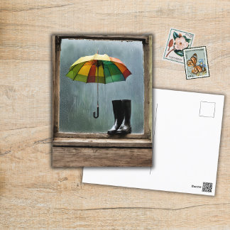 Cartão Postal Dias chuvosos e domingos