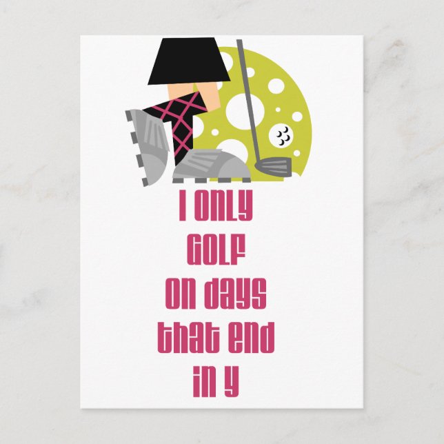 Cartão Postal Dias de GolfChick (Frente)