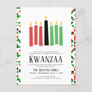 Cartão Postal Dias de Kwanzaa Evento do Partido