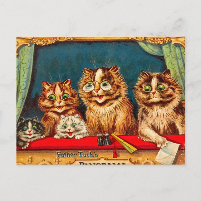 Cartão Postal Dias em Catland com Louis Wain por Louis Wain (Frente)