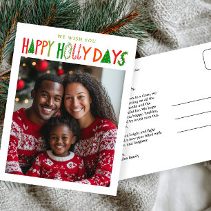 Cartão Postal DIAS FELIZES DE HORTENSIÂNEA Natal PERSONALIZADO F