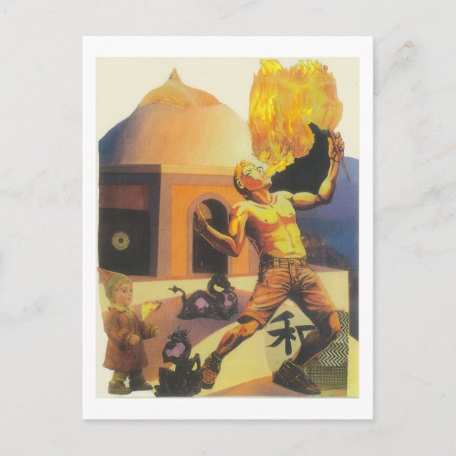 Cartão Postal Dibble_Trabalho de arte_084_Firebreather (Frente)