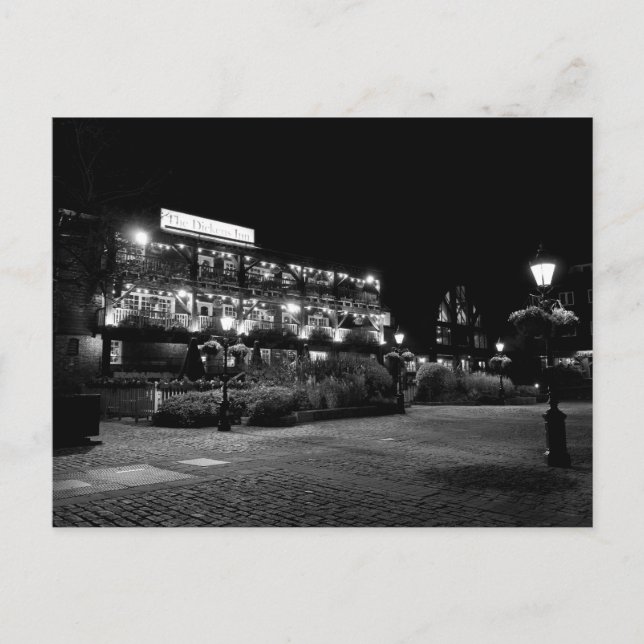 Cartão Postal Dickens Inn Pub rua Katherines Dock London (Frente)