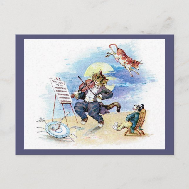 Cartão Postal Diddle Diddle Diddle Nursery Rhyme (Frente)