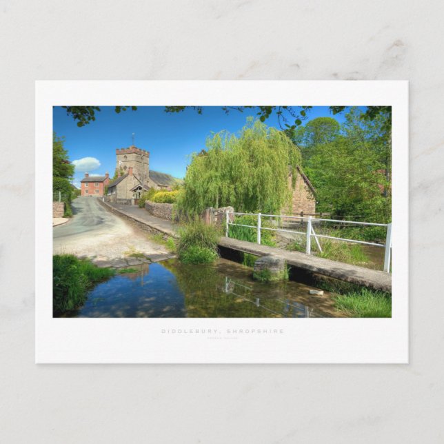Cartão Postal Diddlebury, Shropshire (Frente)