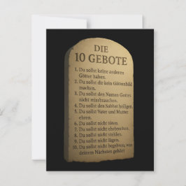 Cartão Postal „Die 10 Gebote – Gottes Weisung in Stein“