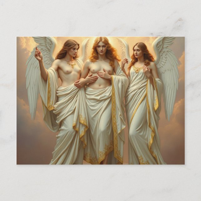 Cartão Postal „Die drei heiligen Schutzengel“ (Frente)