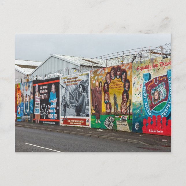 Cartão Postal Die Graffiti in Belfast Irland (Frente)