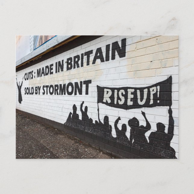 Cartão Postal Die Graffiti in Belfast Irland (Frente)