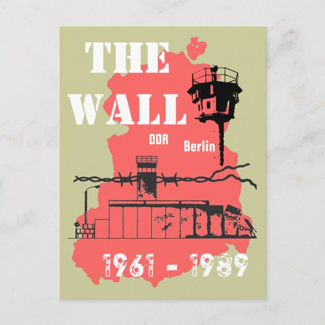 Cartão Postal Die Mauer DDR (Frente)
