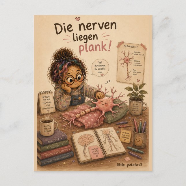 Cartão Postal Die Nerven liegen plank (Frente)