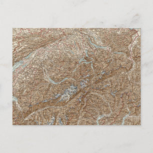 Cartão Postal Die Schweiz, Mapa do Atlas de Suiça