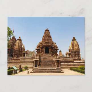Cartão Postal Die Tempel von Khajuraho in Madhya Pradesh Indien