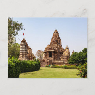 Cartão Postal Die Tempel von Khajuraho in Madhya Pradesh Indien