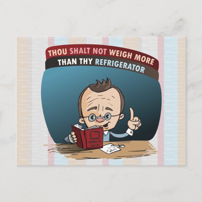 Cartão Postal Dieta Engraçada Perdendo Peso (Frente)