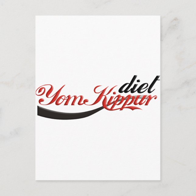 Cartão Postal Dieta Yom Kippur (Frente)