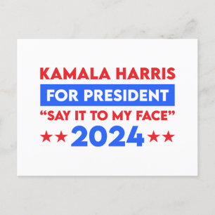 Cartão Postal Diga Isso Ao Meu Face Kamala Harris Para O Preside