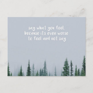 Cartão Postal Diga O Que Você Sente