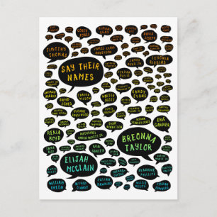 Cartão Postal diga seus nomes arco-íris