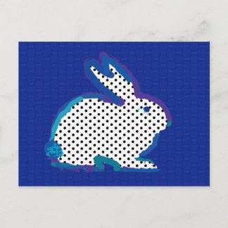 Cartão postal digital de 'coelho azul escuro'