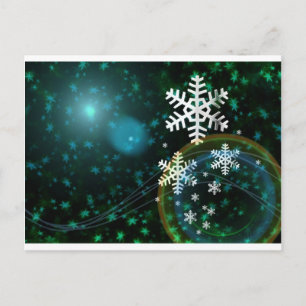 Cartão Postal Digital Snowflake Natureza Inverno Paz Destino de 