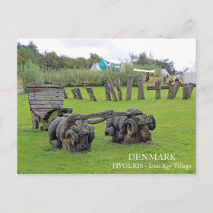 Cartão Postal Dinamarca, Aldeia Idade do Ferro Hvolris