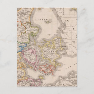 Cartão Postal Dinamarca e Alemanha