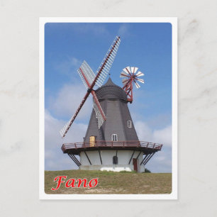 Cartão Postal Dinamarca - Fanø - farol -