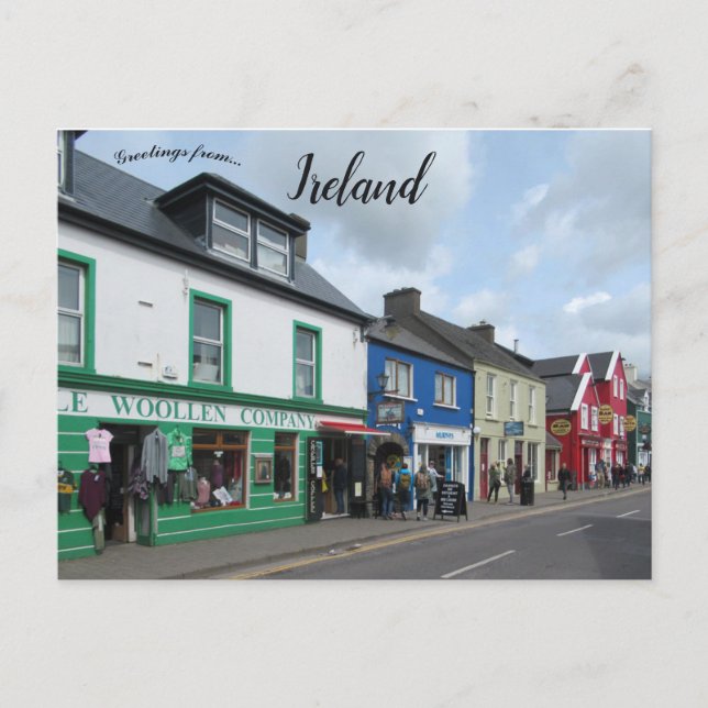 Cartão Postal Dingle County Kerry Irlanda (Frente)